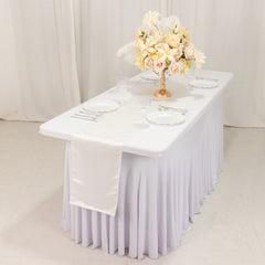 Lamour Satin 12"x108" Table Runner Ivory - Smooth & Lustrous Finish