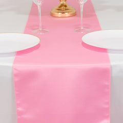 Lamour Satin 12"x108" Table Runner Pink - Smooth & Lustrous Finish