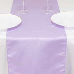 Lamour Satin 12"x108" Table Runner Lavender Lilac - Smooth & Lustrous Finish