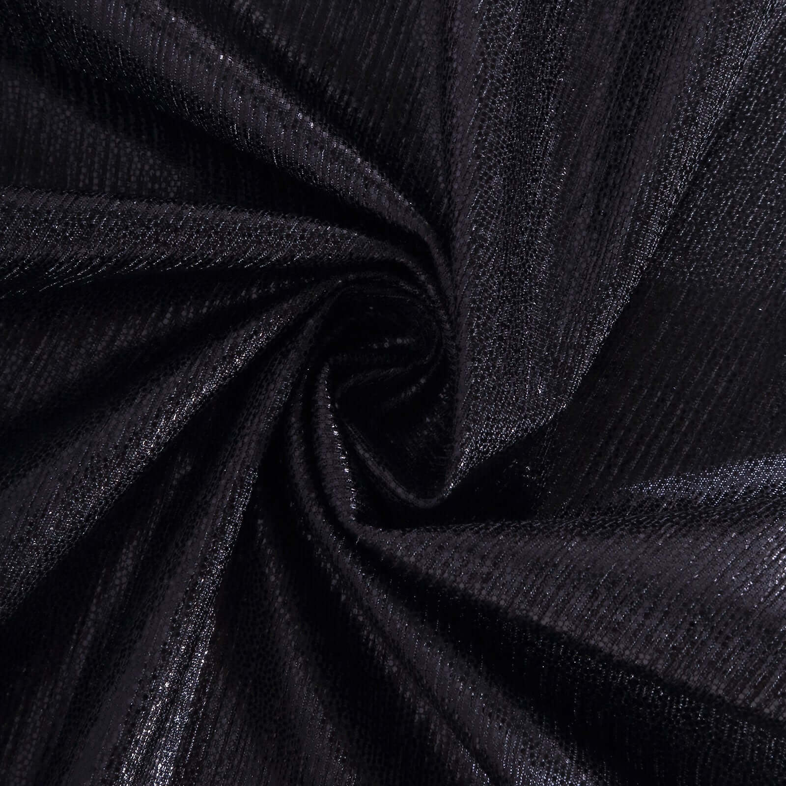 Polyester 12"x108" Table Runner Black Shimmer Sequin Dots - Wrinkle-Free Finish Table Linen