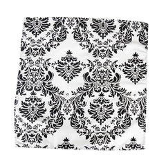 5 Pack Taffeta 20"x20" Napkins Black/White Damask Flocking Design - Decorative Dinner Napkins with a Luxurious Touch
