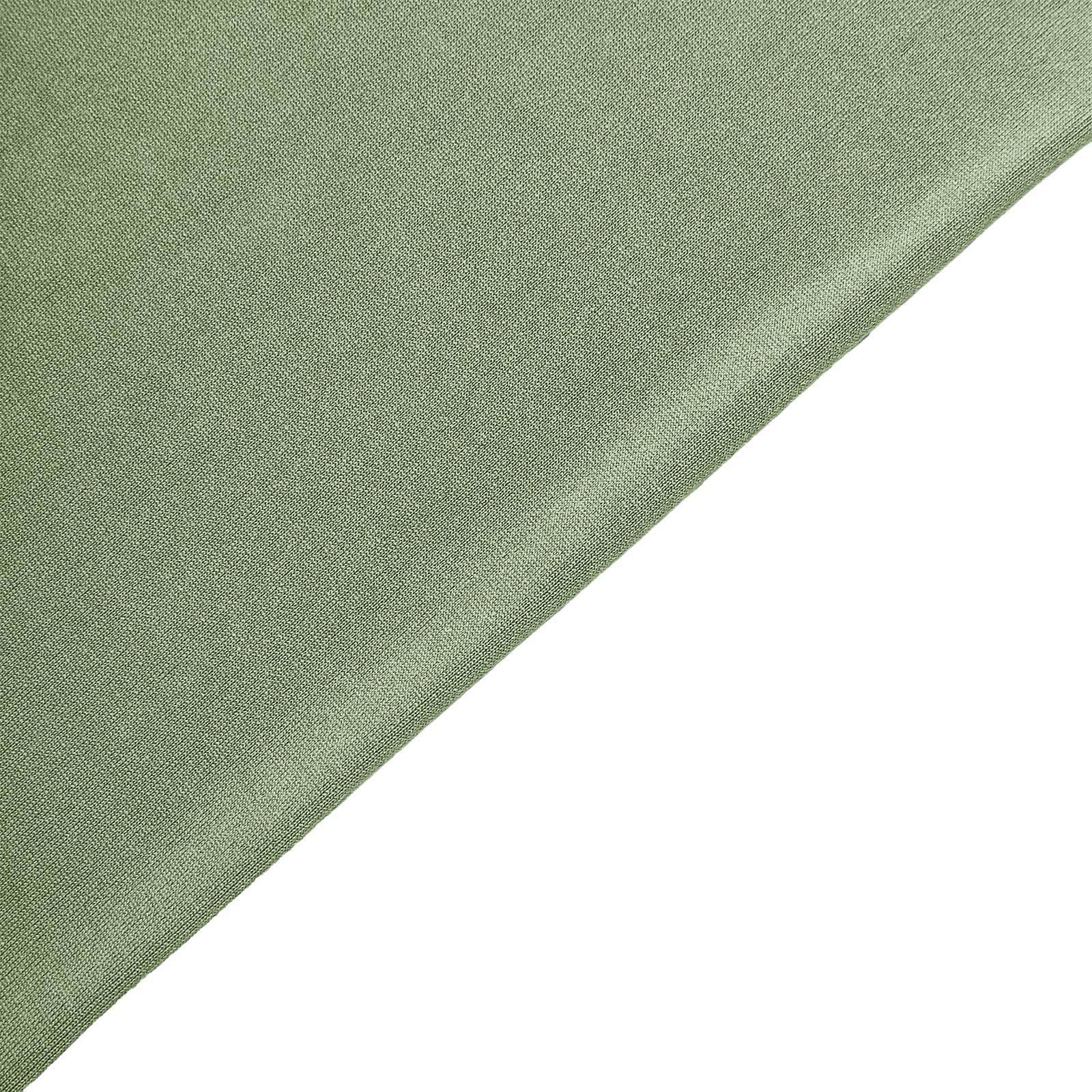 5 Pack Stretch Spandex Chair Sashes Dusty Sage Green - Fitted Finish Two Ply Heavy Duty Chair Bands 5"x12"