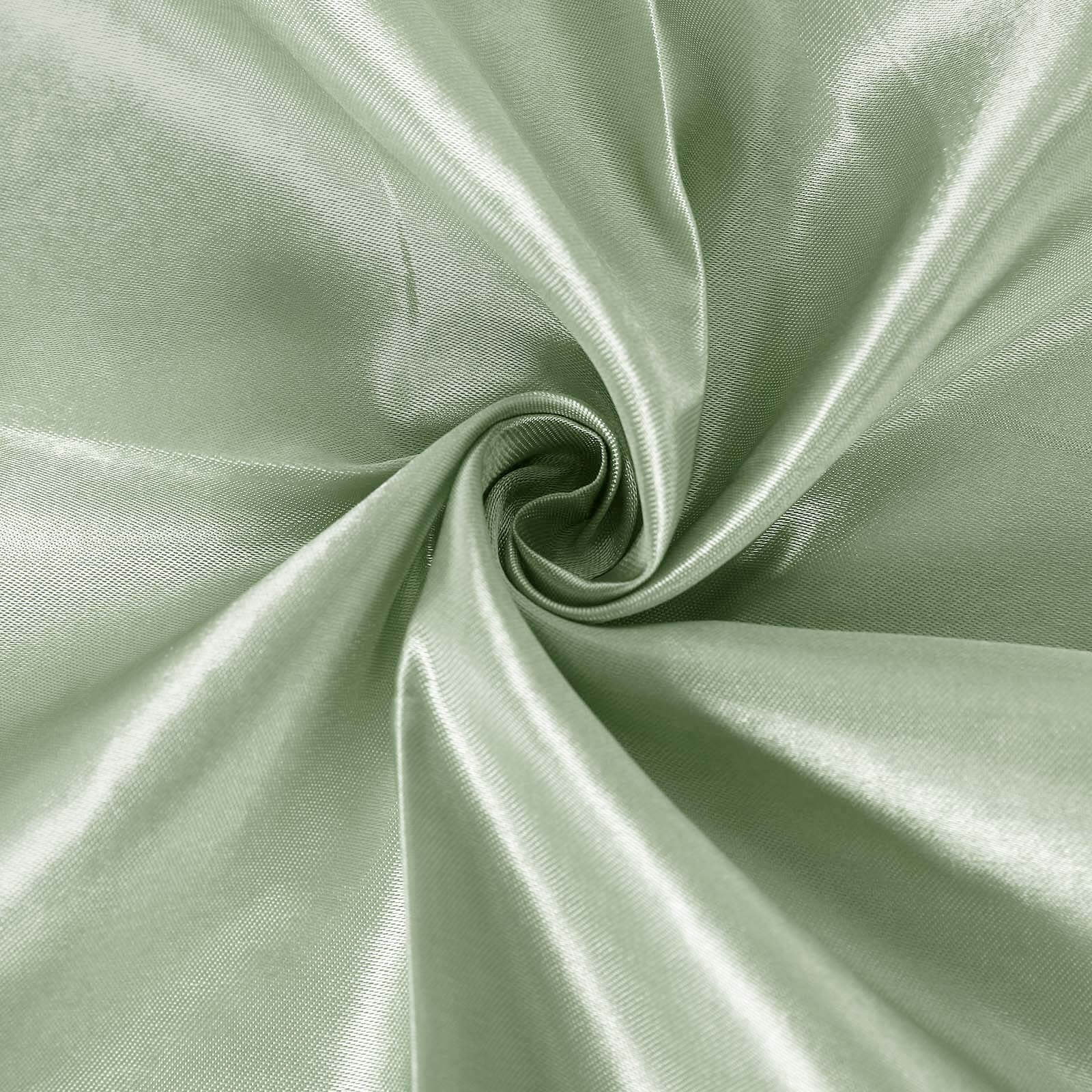 5 Pack Satin 20"x20" Napkins Sage Green - Luxurious Shine & Smooth Dinner Napkins