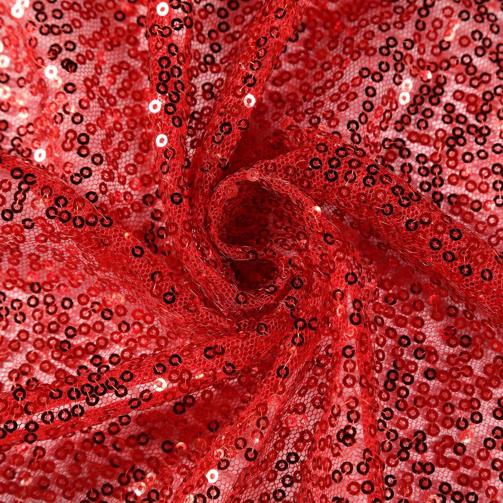 Sequin 12"x108" Table Runner Red - Glittering Design