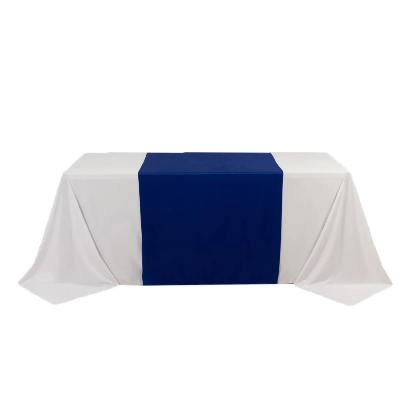 Scuba Polyester 36"x72" Wide Table Runner Royal Blue - Wrinkle-Free Trade Show Table Linen