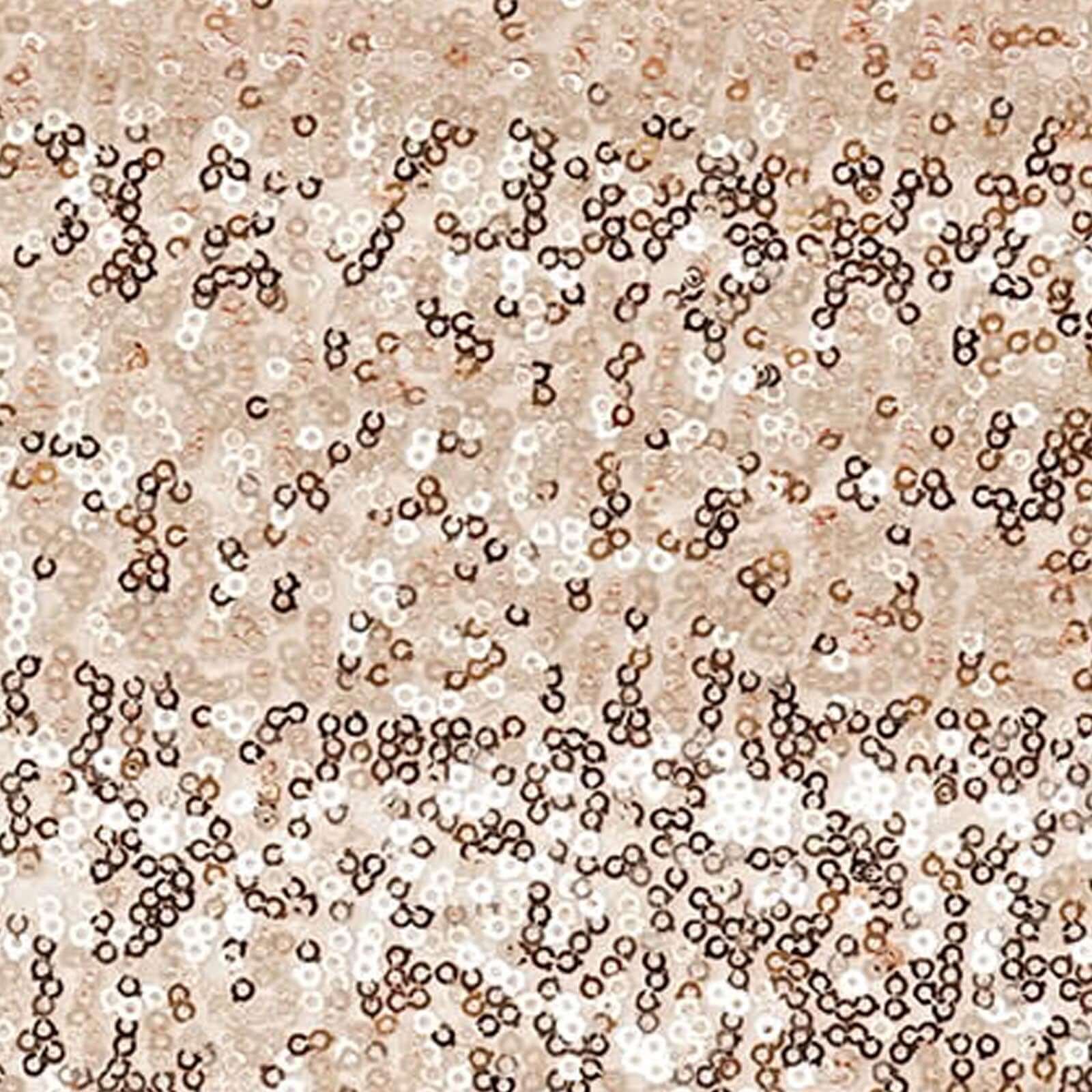 5 Pack Sequin Spandex Chair Sashes Blush - Stretch Chair Bands 6"x15"