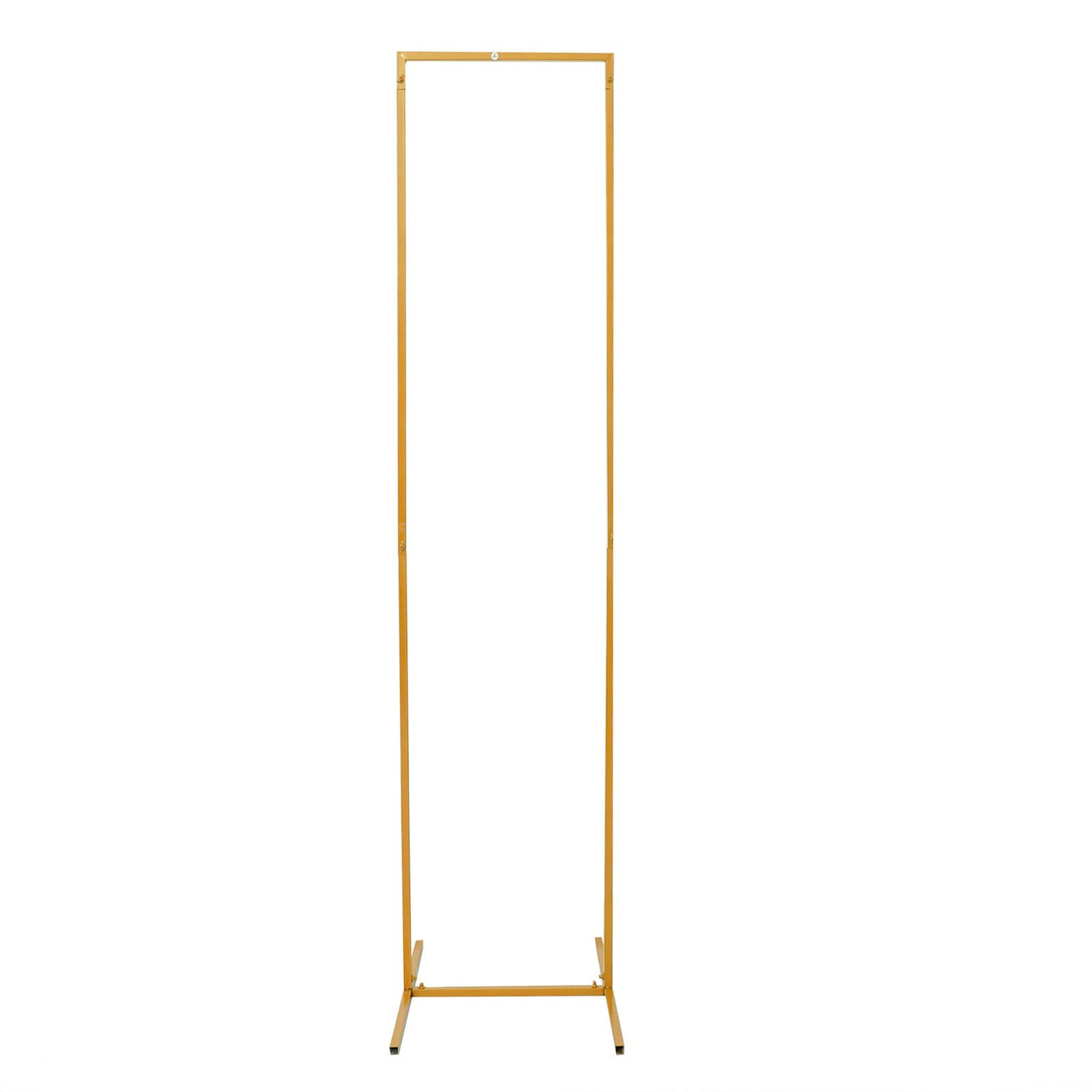 Wedding Arch Slim Gold Metal Rectangular Design Backdrop Stand - Floral Display Frame 6.5ft