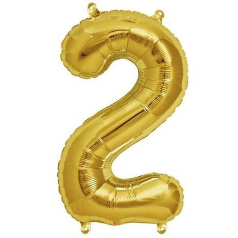 13" Gold Letter & Number Balloons, Shiny Metallic Mylar Foil Alphabet Balloons