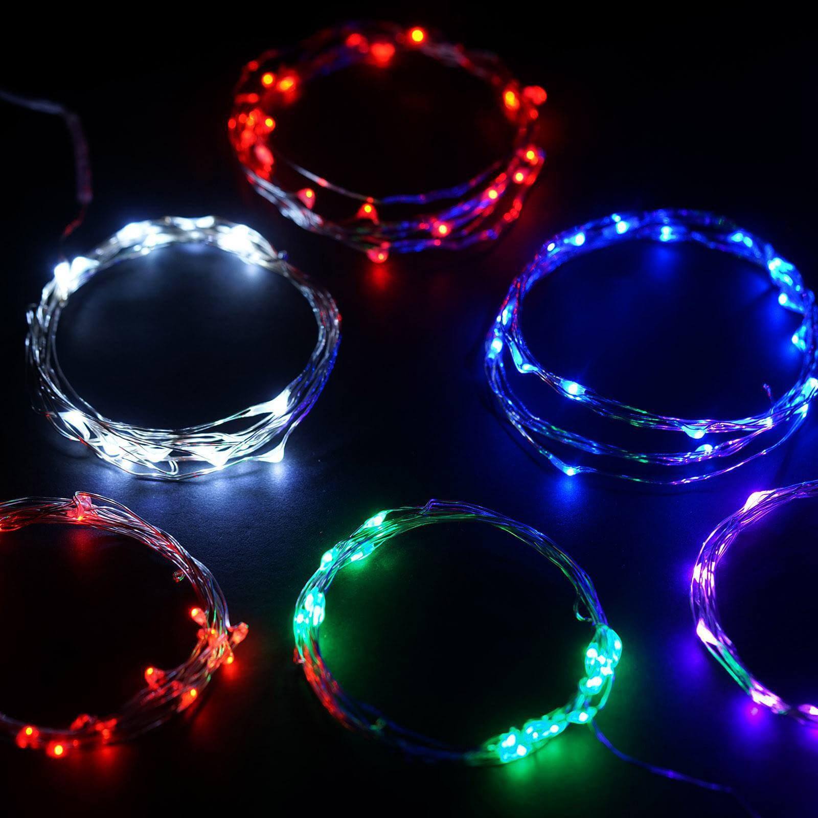 20 LED Micro Fairy String Lights Starry Bright Design Light Blue - Battery Operated Party Accent 90"