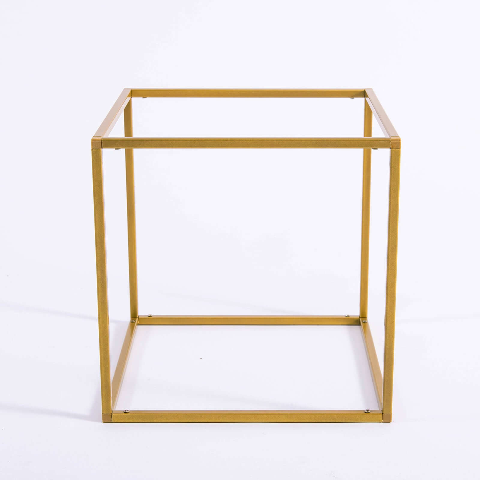 2-Pack Metal Flower Stands Gold Geometric Wedding Centerpieces Square Frame - Durable Display 12"