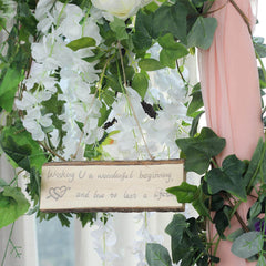 2 Pack 10"x4" Natural Blank Hanging DIY Wood Sign, Rectangle Wood Plaques