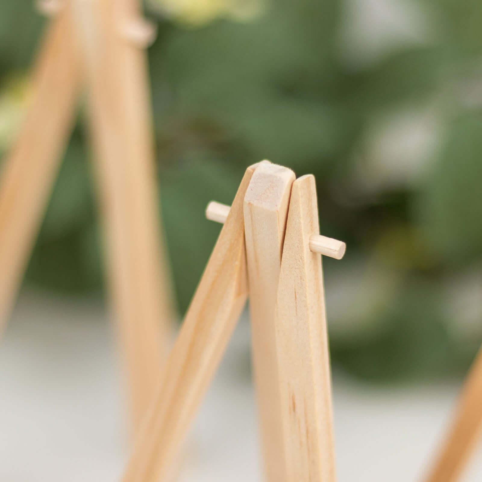 10-Pack Wooden Display Easel Stands DIY Mini Design Natural - Rustic Place Card Table Number Holders 5"