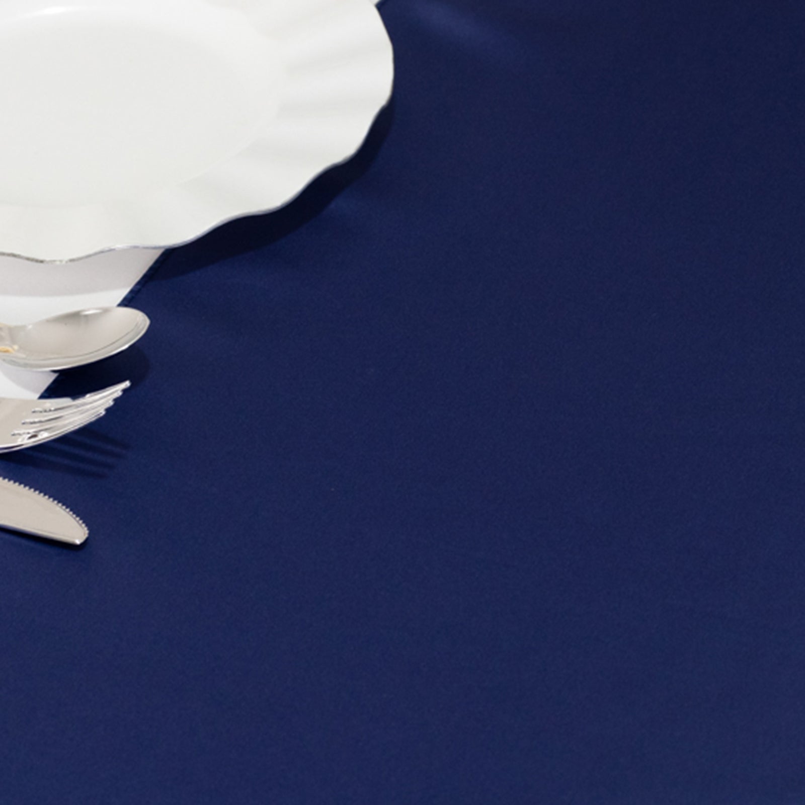 Lamour Satin 12"x108" Table Runner Navy Blue - Smooth & Lustrous Finish