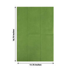 20 Pack Linen-Like Paper 8.5"x4" Napkins Olive Green - Highly Absorbent & Disposable Airlaid Guest Towels