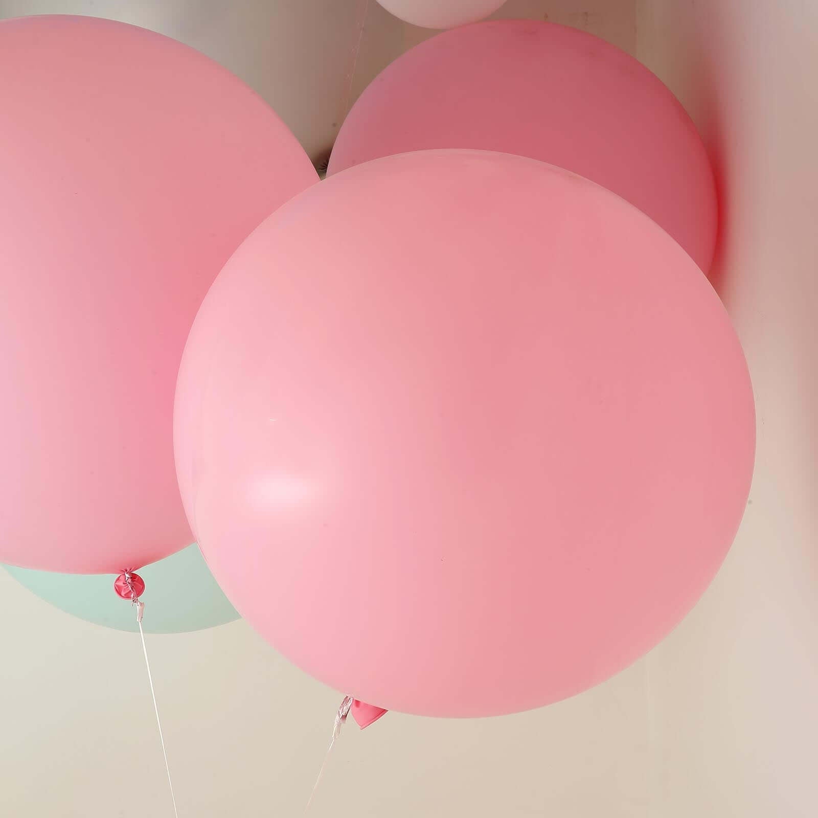 2 Pack 32" Large Matte Pastel Blush Helium or Air Latex Balloons