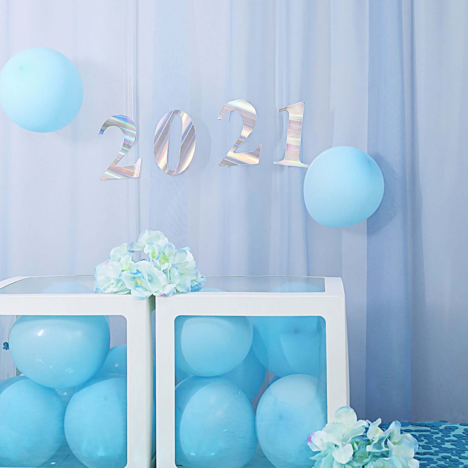 4-Pack Stickers Banner Custom 0-9 Number "9" Design Iridescent - Milestone Age and Date Stick-On Numbers 5"