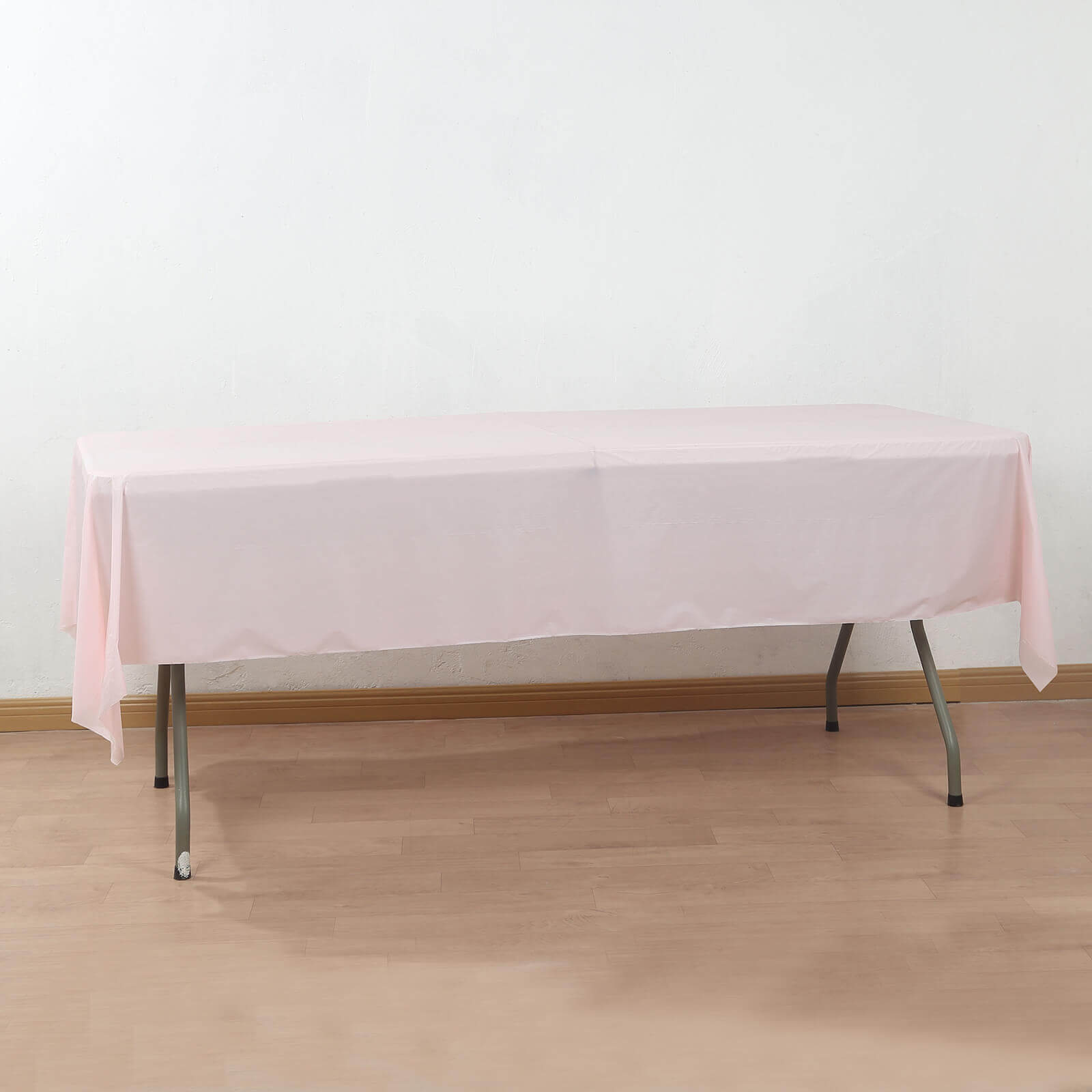 Plastic Table Cover Roll Blush with Slide Cutter - Customizable Disposable Tablecloth Roll 54"x300ft