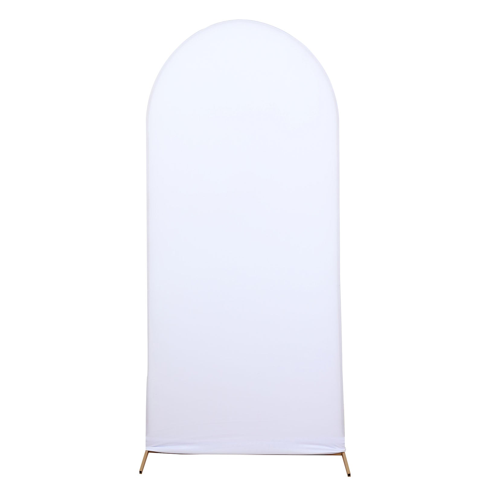 5ft Matte White Spandex Fitted Chiara Backdrop Stand Cover For Round Top Wedding Arch