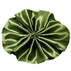 5 Pack Satin 20"x20" Napkins Olive Green - Luxurious Shine & Smooth Dinner Napkins