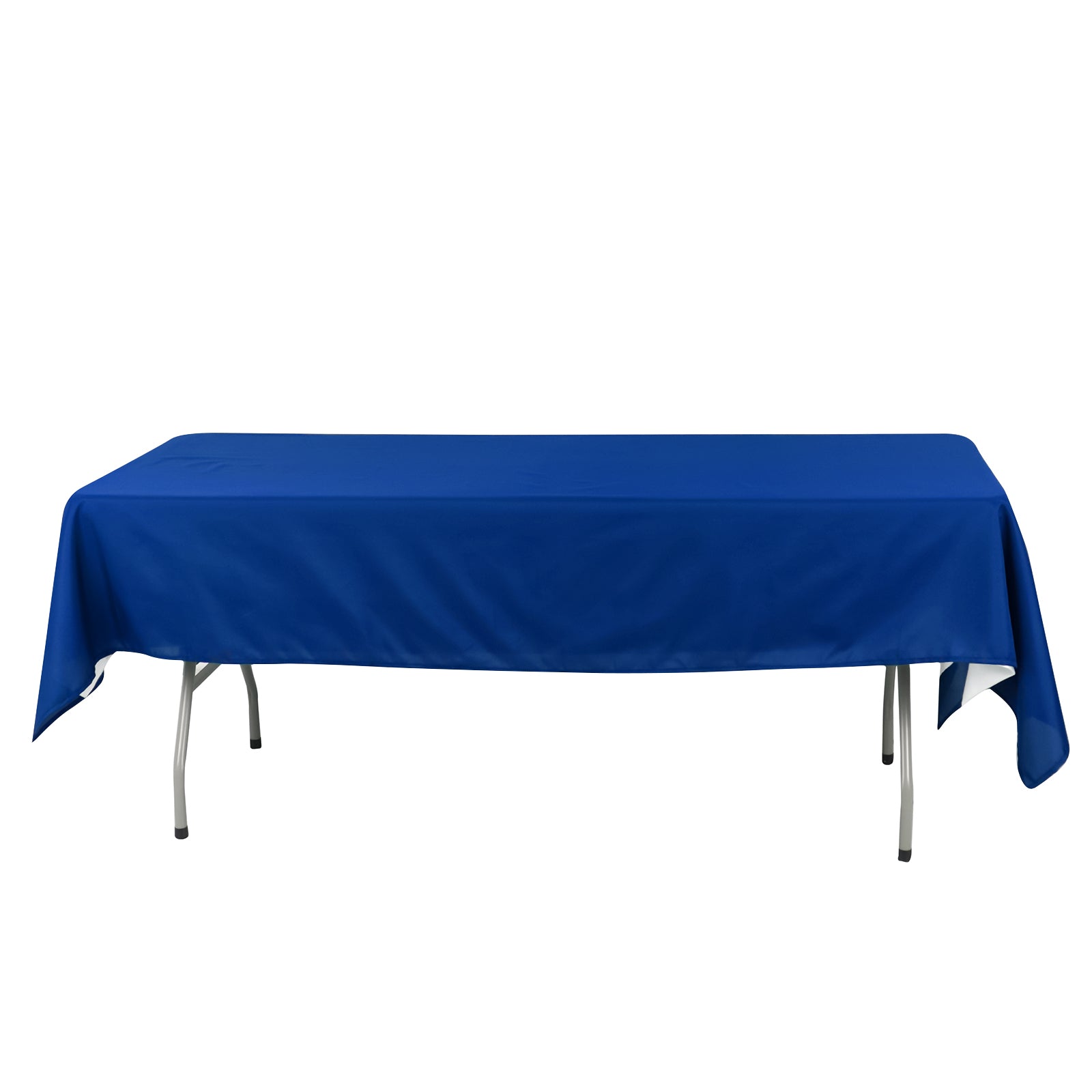 Cotton Blend 60"x102" Rectangle Tablecloth Royal Blue - Wrinkle-Resistant Table Cover