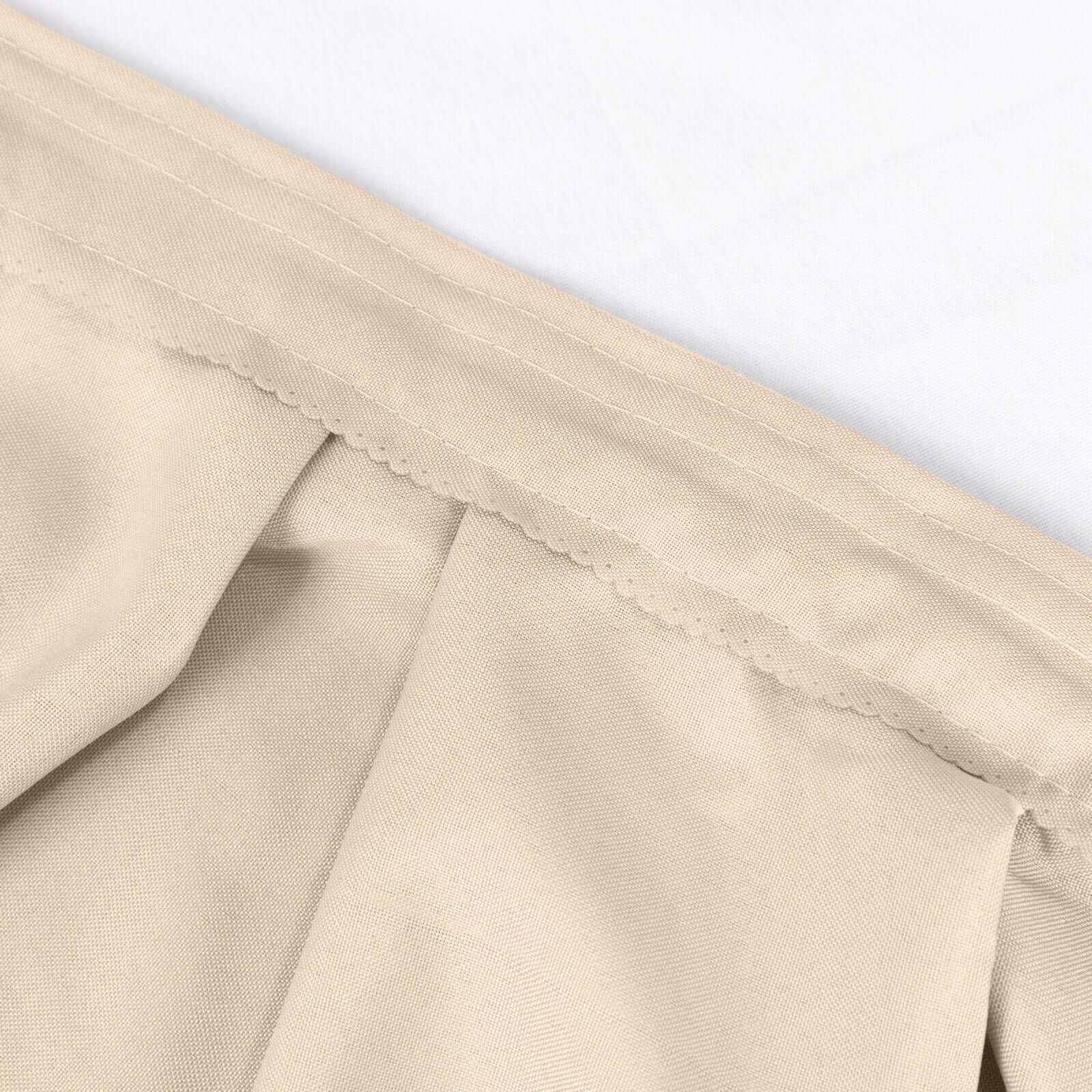 Polyester 21ft Table Skirt Nude - Classic Pleated Design