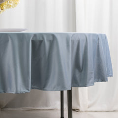 Scuba Round 90" Tablecloth Dusty Blue - Wrinkle Free & Stain Resistant Table Cover