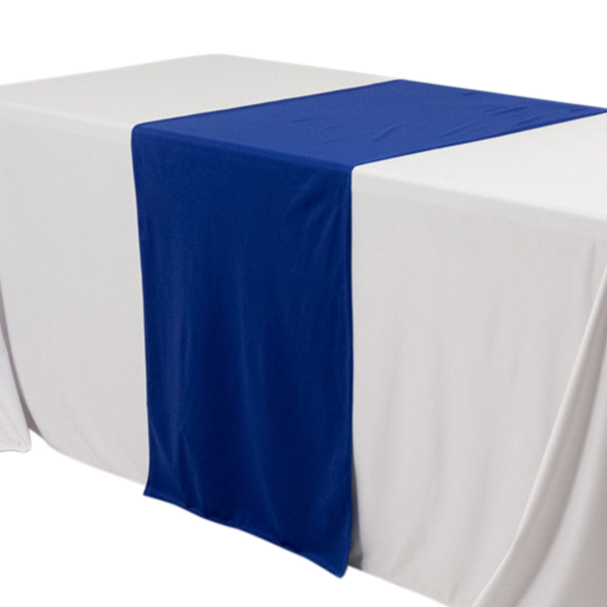 Scuba Polyester 24"x72" Wide Table Runner Royal Blue - Wrinkle-Free Table Linen