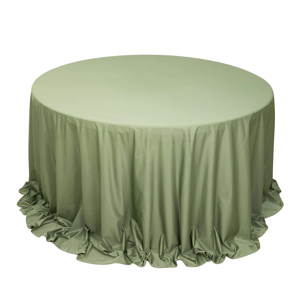 Scuba Round 132" Tablecloth Dusty Sage Green - Wrinkle Free & Stain Resistant Seamless Table Cover