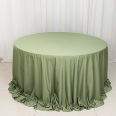 Scuba Round 132" Tablecloth Dusty Sage Green - Wrinkle Free & Stain Resistant Seamless Table Cover
