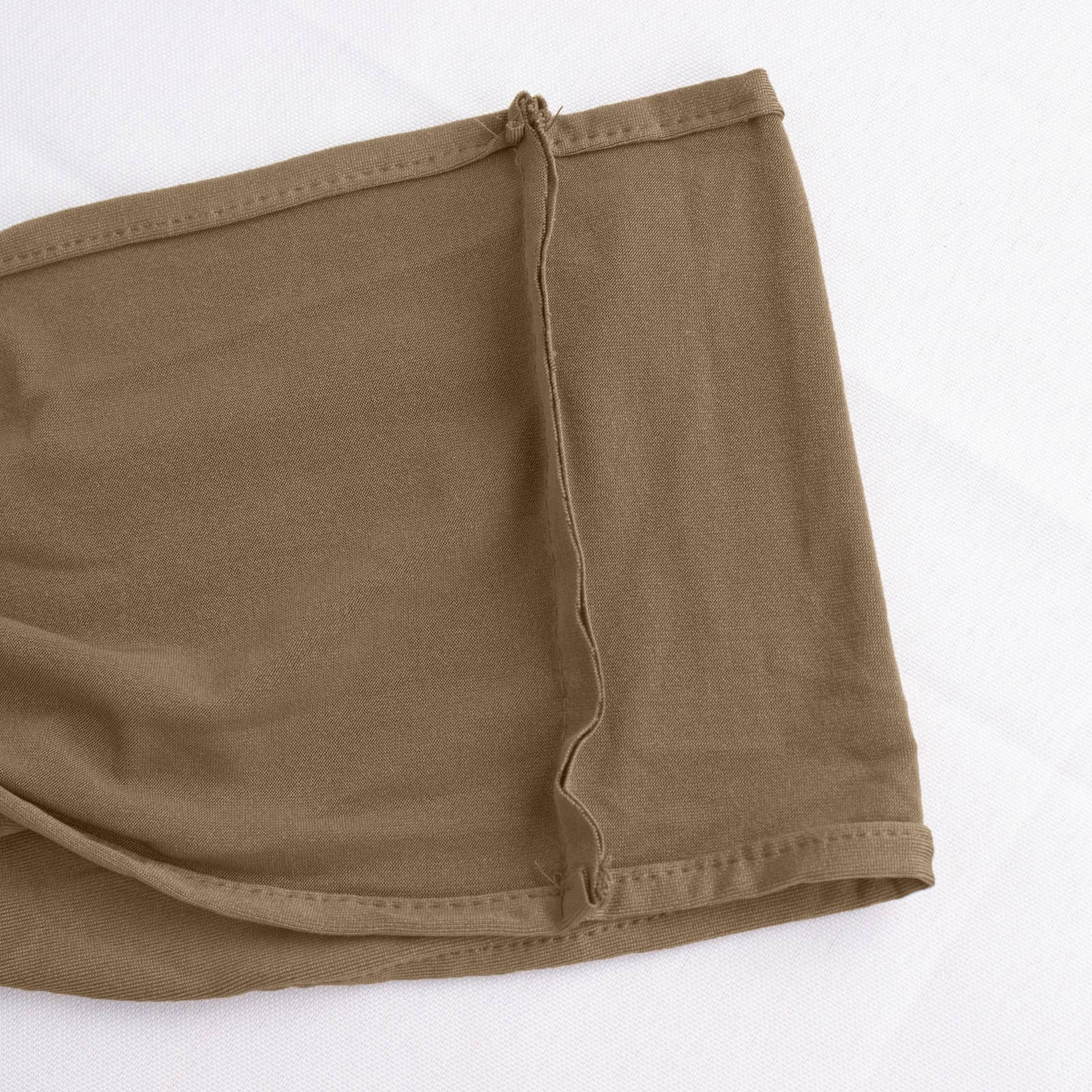 5 Pack Stretch Spandex Chair Sashes Taupe - Reusable Chair Bands with Silver Diamond Ring Slide Buckle 5"x14"