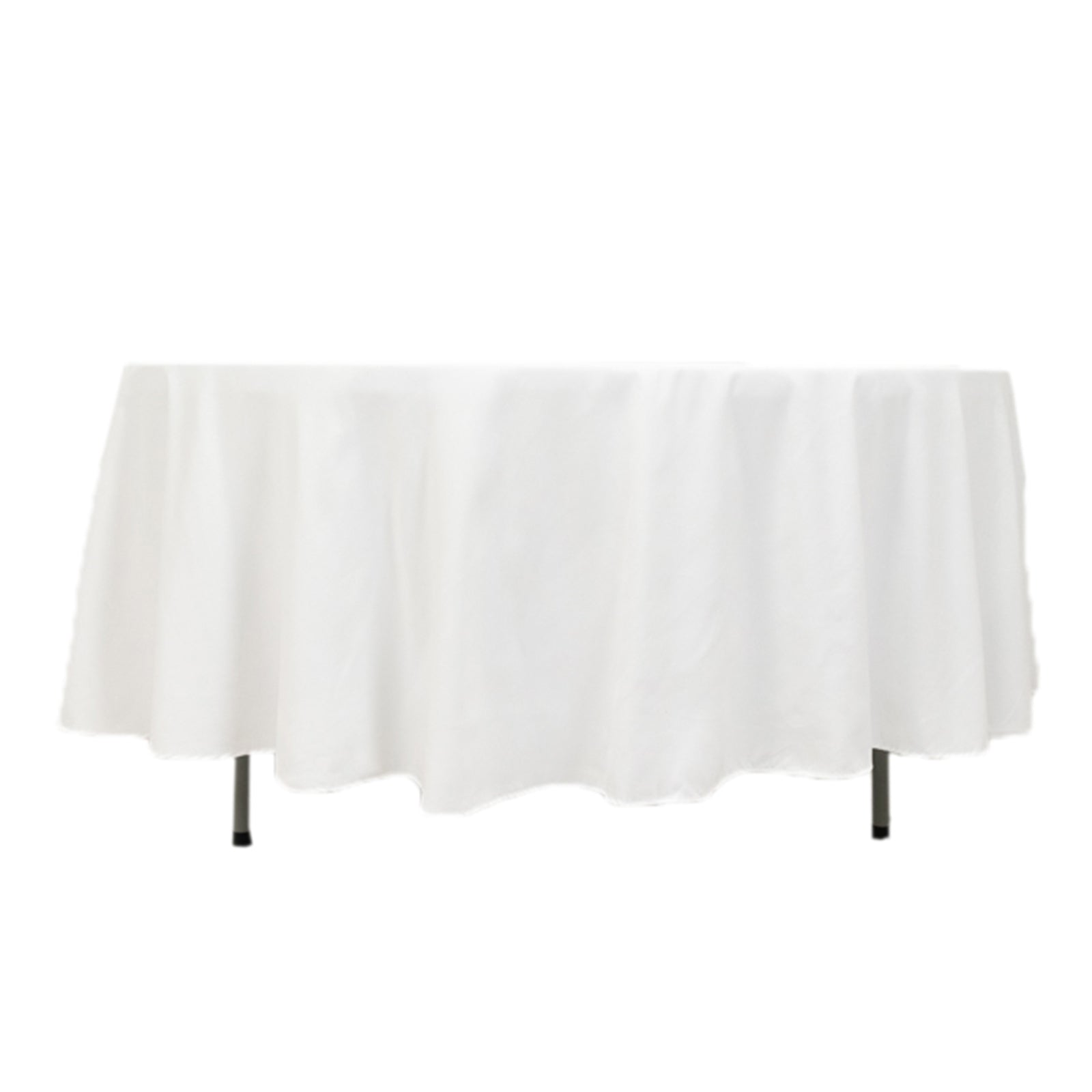 Cotton Blend 108" Round Tablecloth White - Wrinkle-Resistant Design for Versatile Table Settings