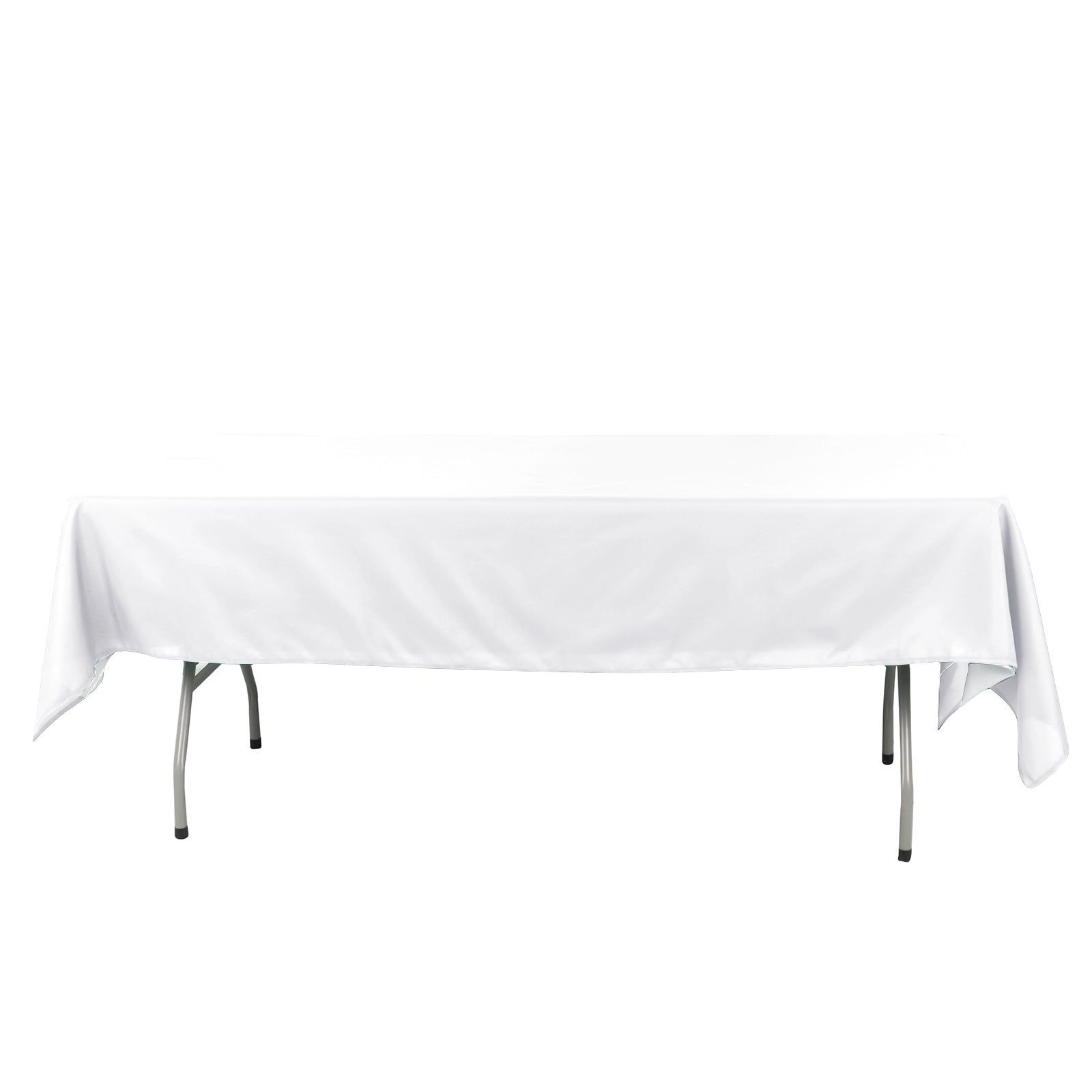 Cotton Blend 60"x102" Rectangle Tablecloth White - Wrinkle-Resistant Table Cover