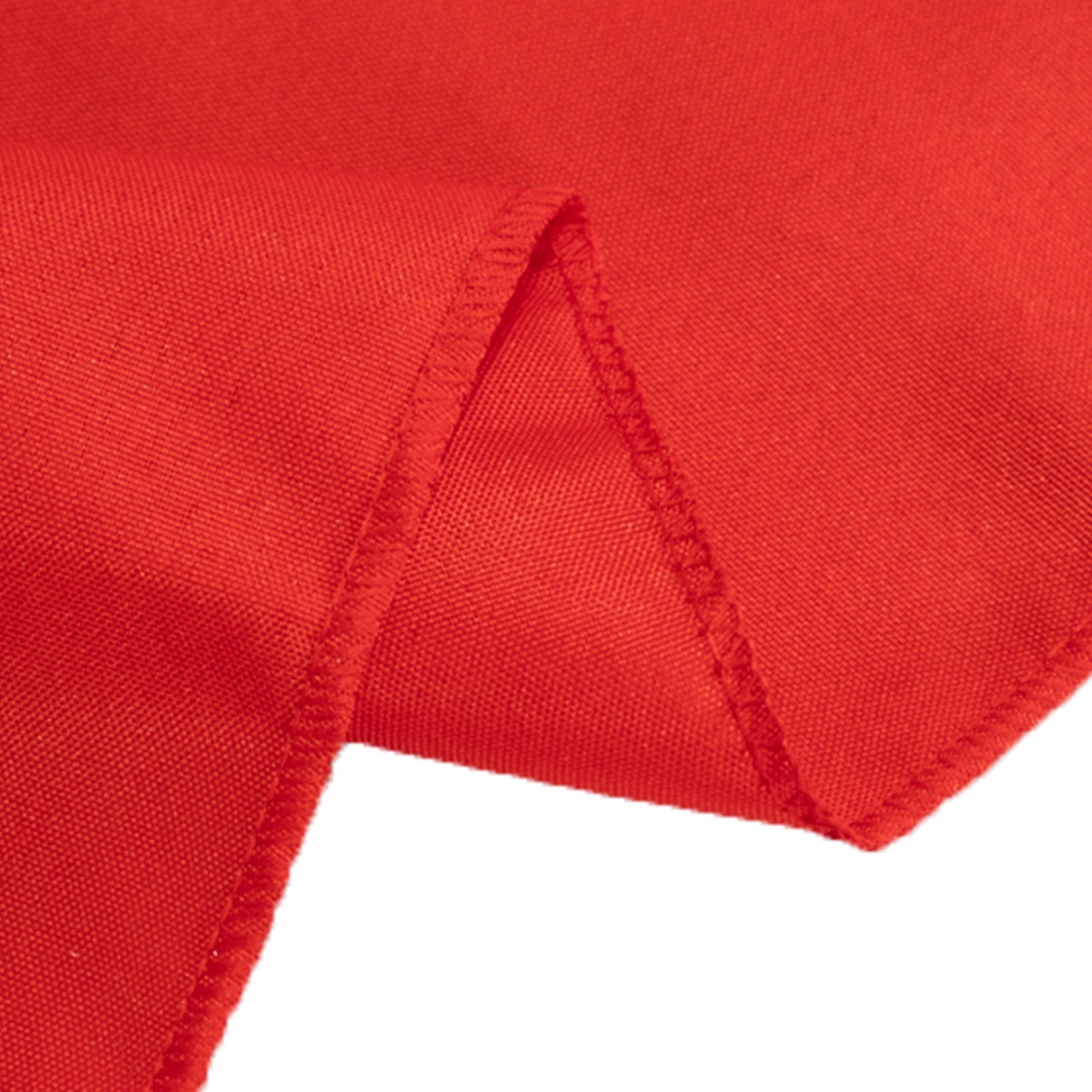 Fitted Polyester 72"x30" Rectangle Tablecloth Red with Open Back Design - Easy to Maintain and Wrinkle-Resistant Table Cover