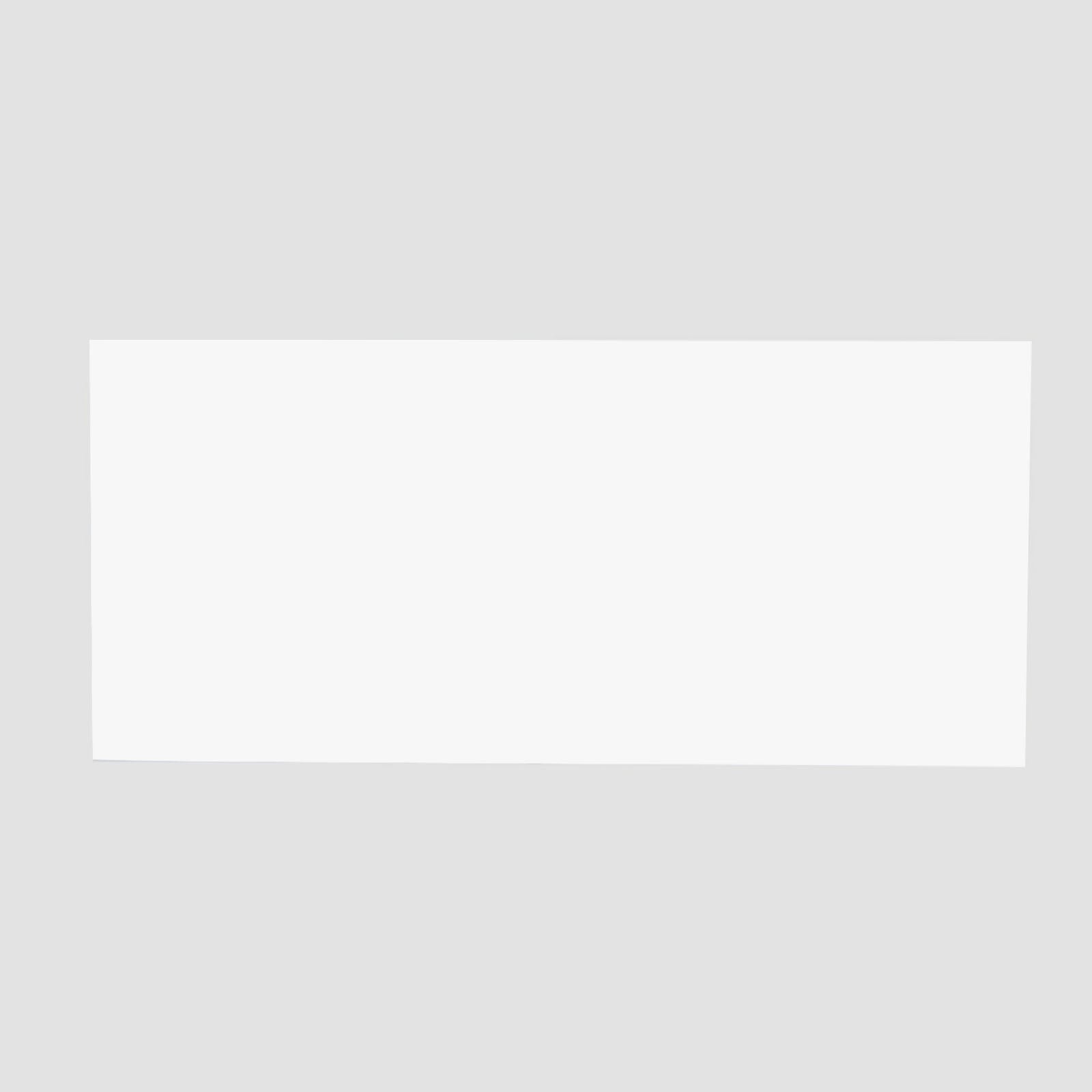 2-Pack Acrylic Plexiglass Sheets Rectangular Side Plates White - Protective Film Coating 24"x10"