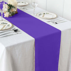 Polyester 12"x108" Table Runner Purple - Durable & Wrinkle-Resistant Table Decor