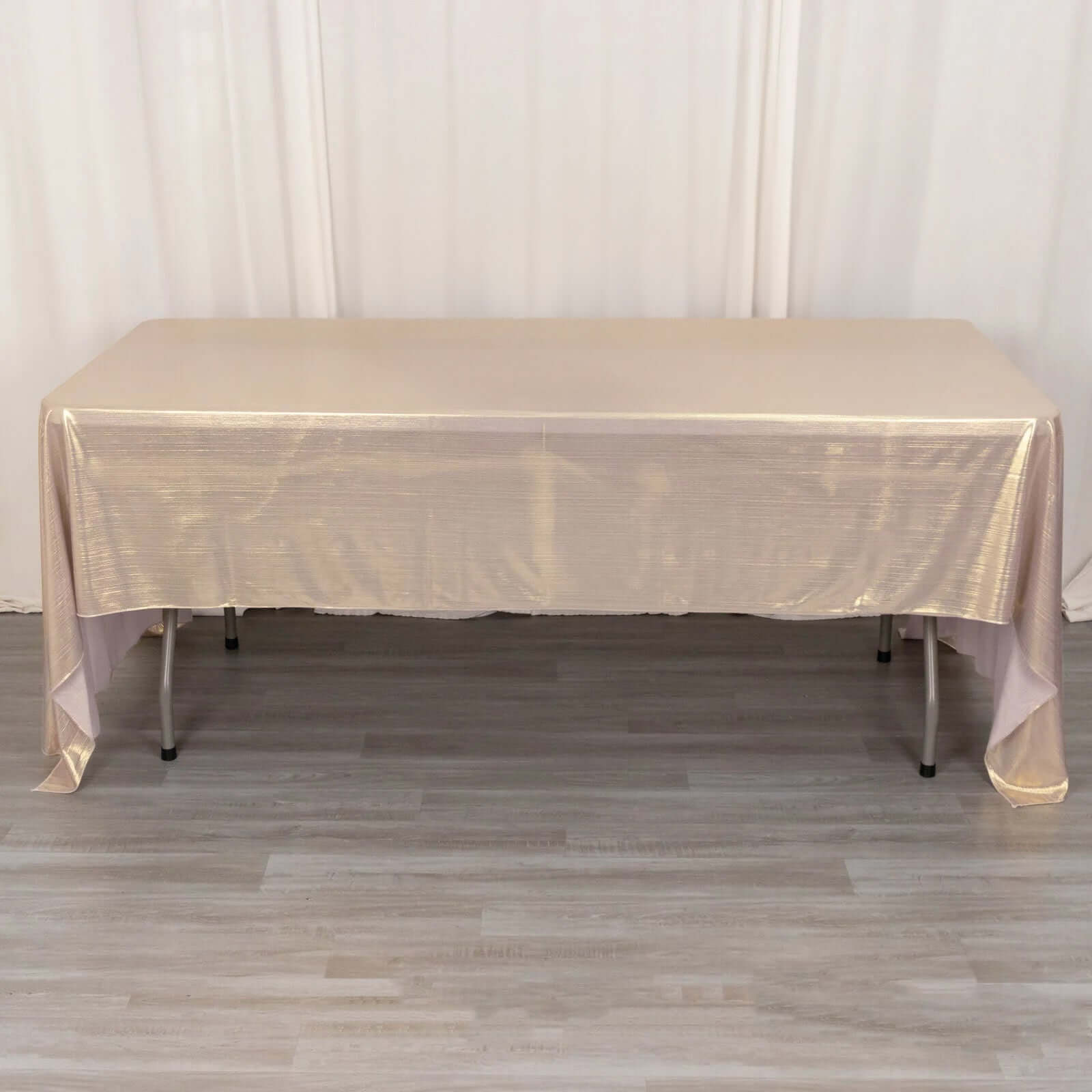 Sequin Dots Polyester 60"x126" Rectangle Tablecloth Shimmering Blush - Wrinkle Free & Sparkling Table Cover