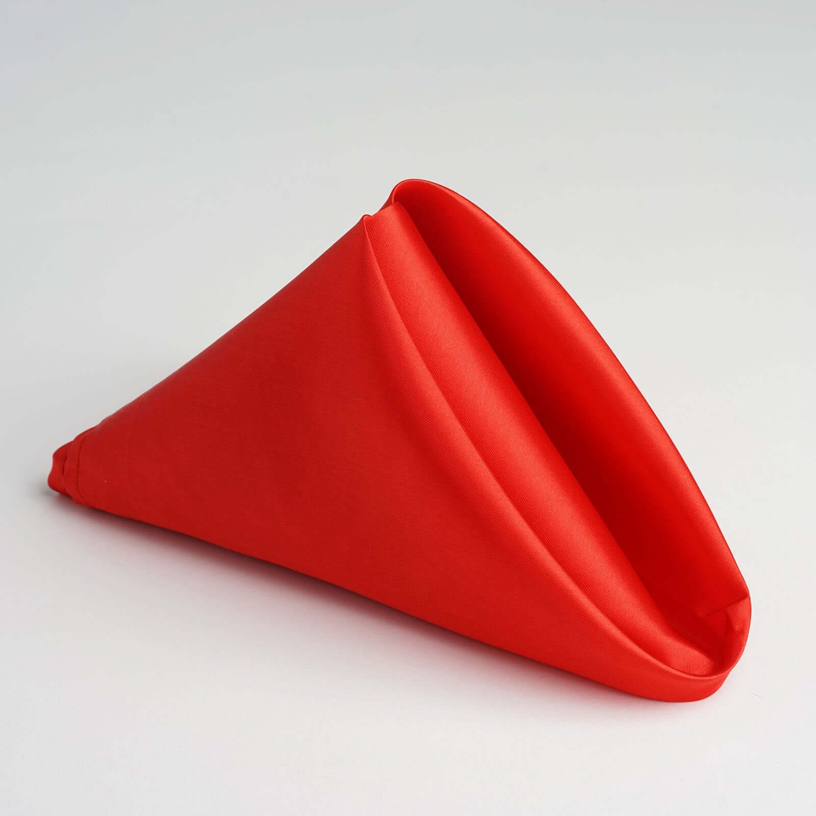 5 Pack Satin 20"x20" Napkins Red - Luxurious Shine & Smooth Dinner Napkins