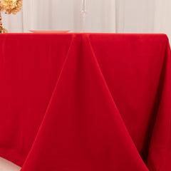 Cotton Blend 90"x156" Rectangle Tablecloth Red - Seamless Wrinkle-Resistant Table Cover