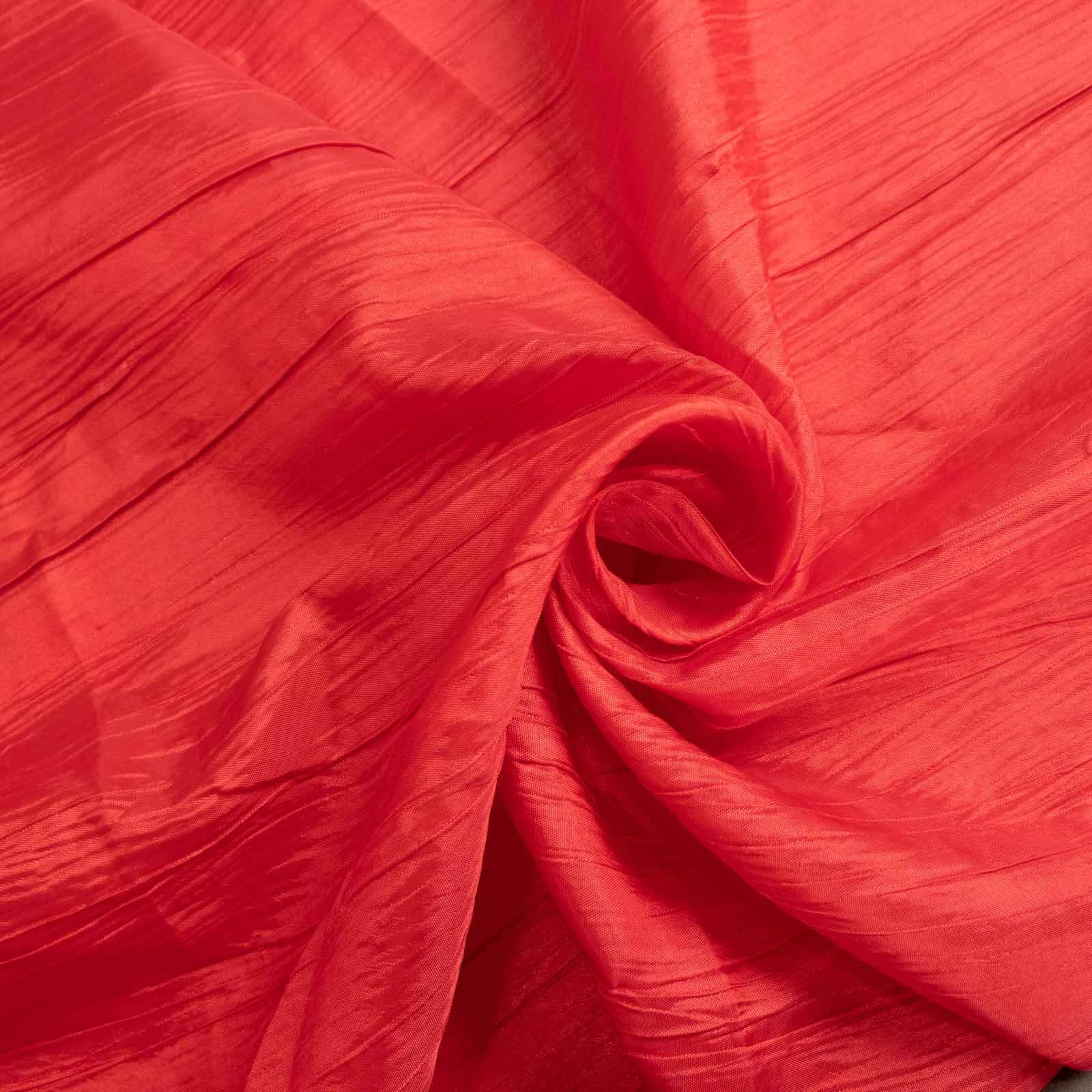 5 Pack Taffeta 6"x106" Chair Sashes Red Accordion Crinkle Texture - Stylish Decor for Weddings & Gatherings