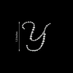 12 Pack 1.5" Clear Rhinestone Monogram Letter Jewel Sticker Self Adhesive DIY Diamond Decor - Y