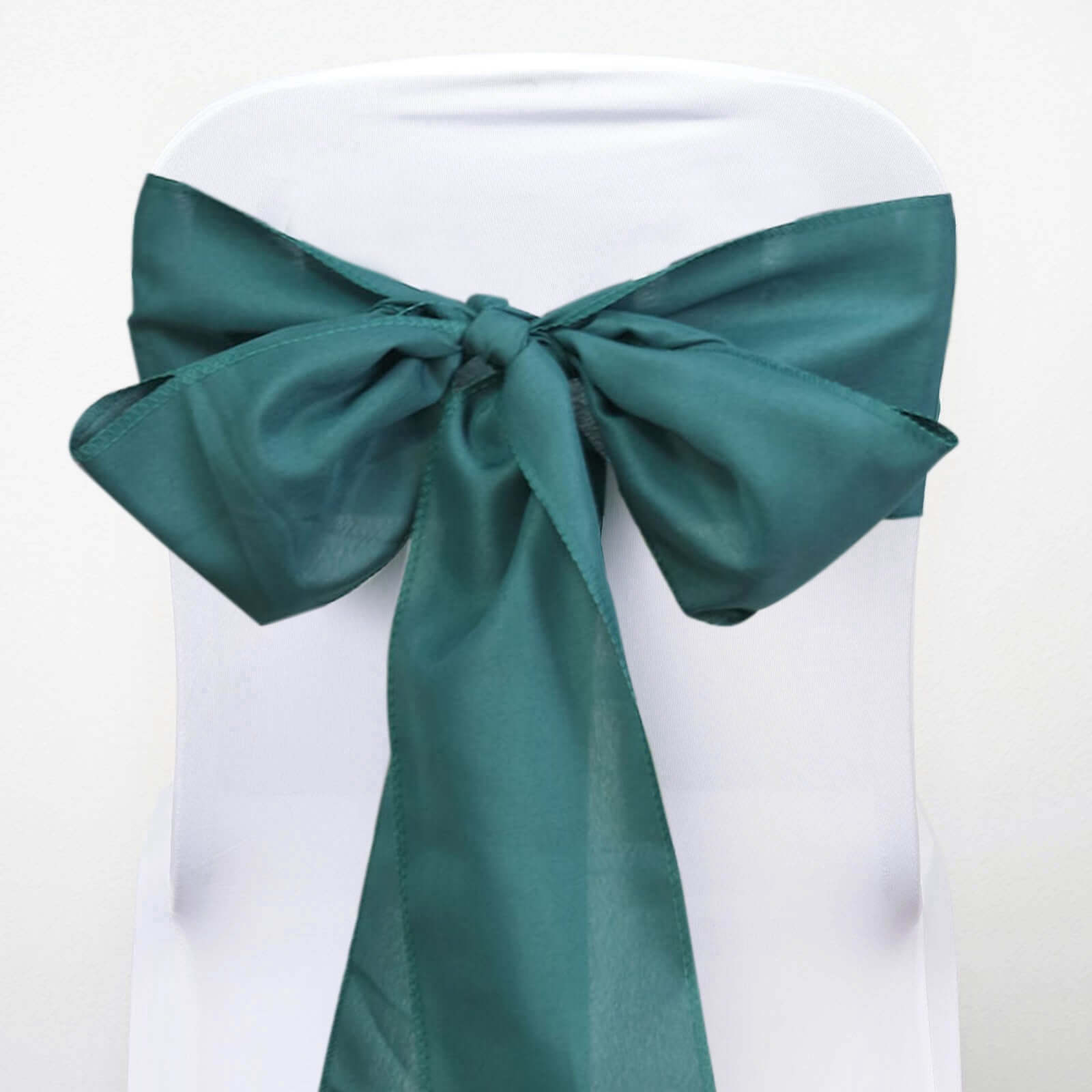 5 Pack Polyester Chair Sashes Peacock Teal 6"x108"