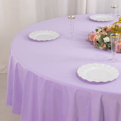 Scuba Round 90" Tablecloth Lavender Lilac - Wrinkle Free & Stain Resistant Table Cover