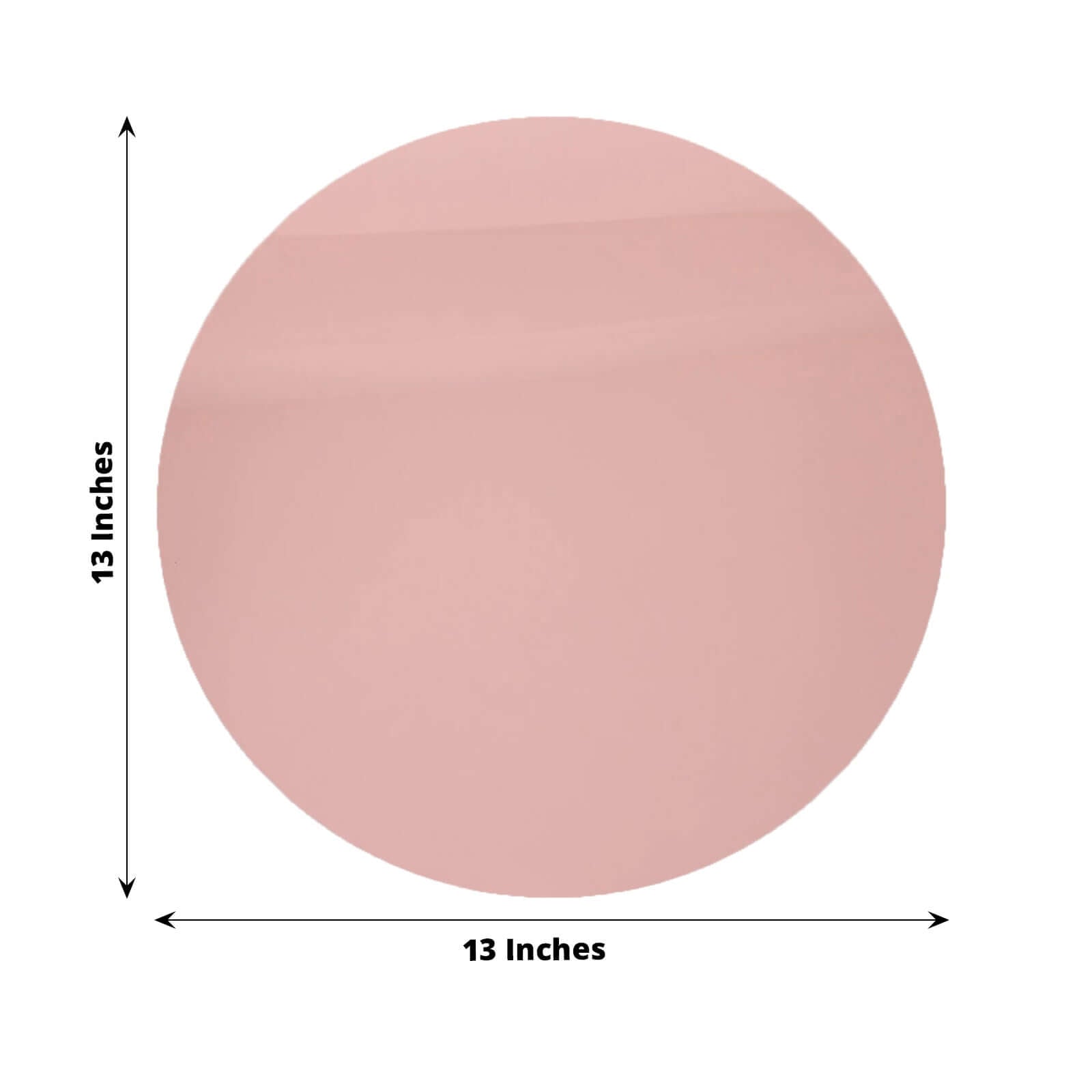 10-Pack Dining Plate Chargers Decorative Acrylic Mirror Rose Gold Round - Lightweight Event Display 13"