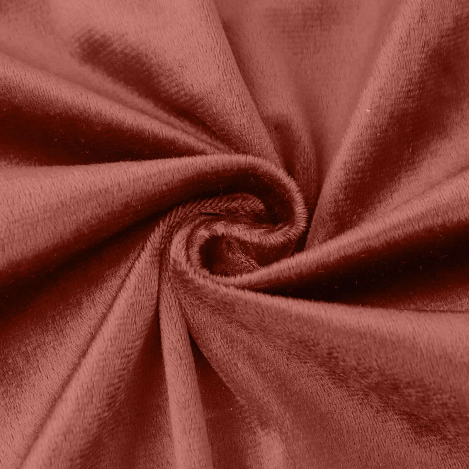 Premium Velvet 120" Round Tablecloth Terracotta (Rust) - Reusable Soft & Seamless Table Cover
