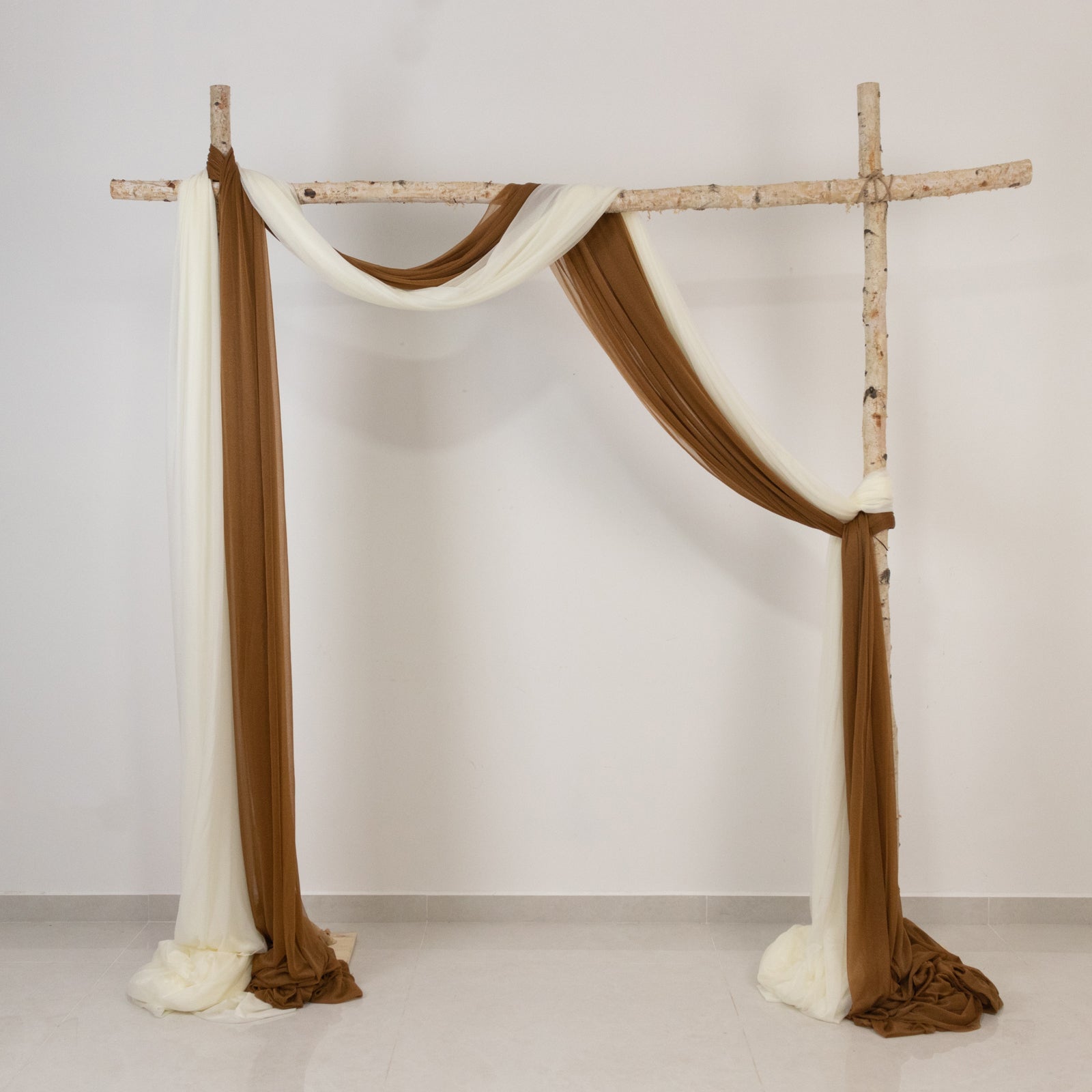 Gold Sheer Backdrop Drape – 5ftx32ft Wedding Arch & Ceiling Decor Panel, Wrinkle Free with Soft Shimmer