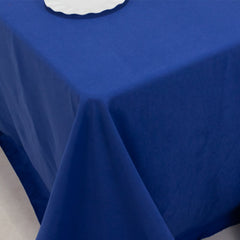 Cotton Blend 90"x132" Rectangle Tablecloth Royal Blue - Seamless Wrinkle-Resistant Table Cover