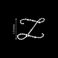 12 Pack 1.5" Clear Rhinestone Monogram Letter Jewel Sticker Self Adhesive DIY Diamond Decor - Z