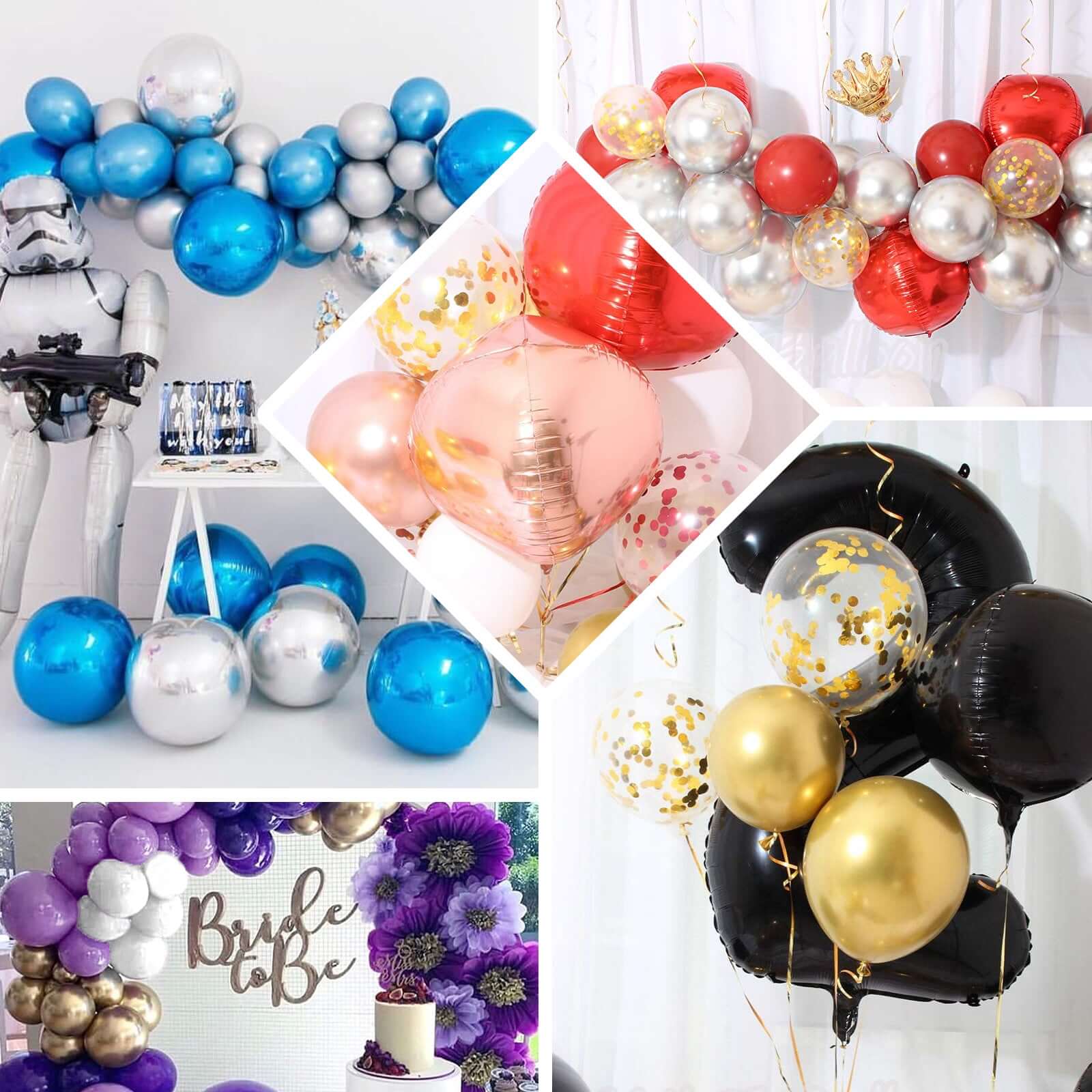 2 Pack 18" 4D Lavender Lilac Sphere Mylar Foil Helium or Air Balloons