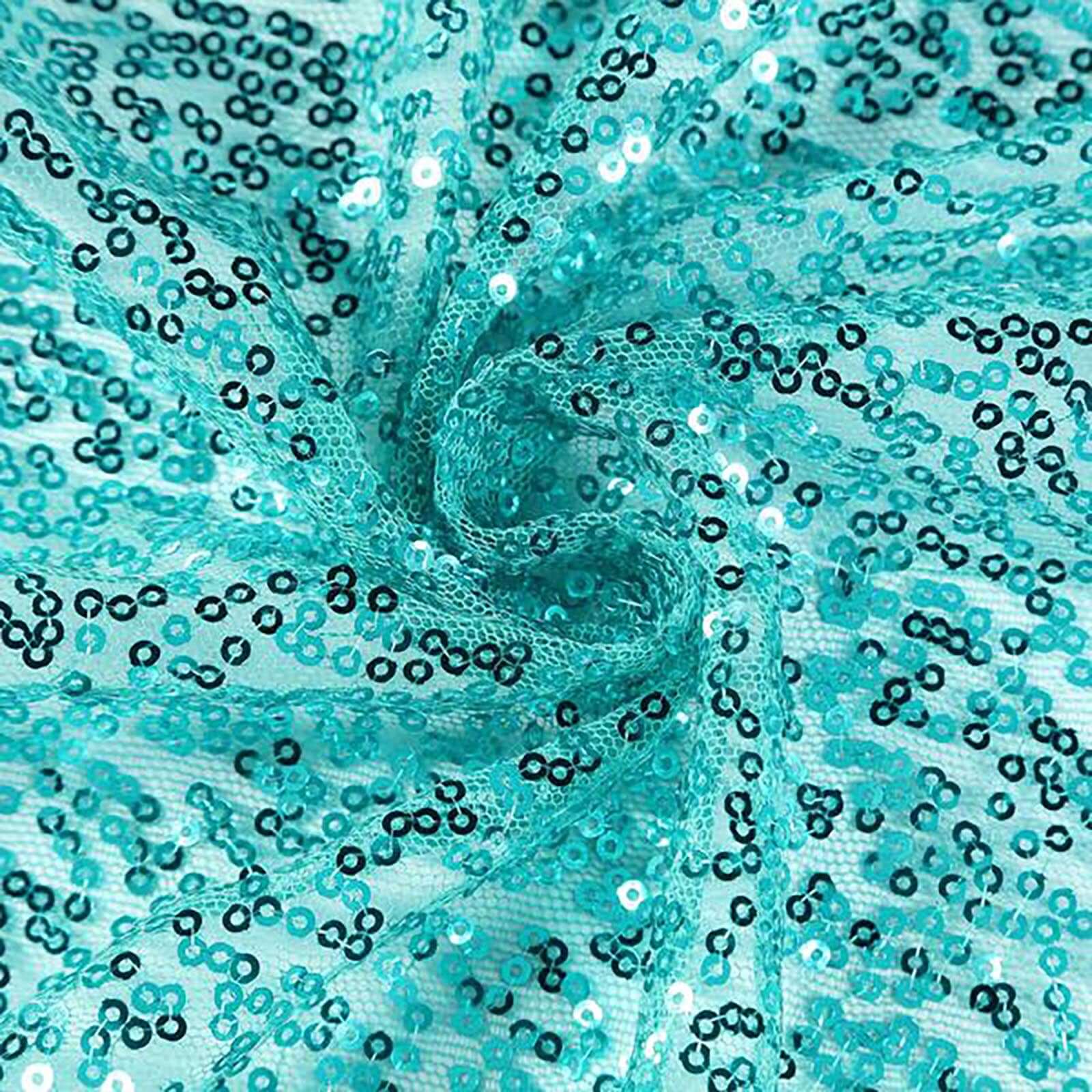 Sequin 12"x108" Table Runner Turquoise - Glittering Design