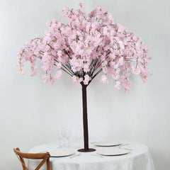 5ft Artificial Cherry Blossom Tree Blush – Silk Sakura Wishing Tree with Sturdy Metal Base & Realistic Fiberglass Trunk